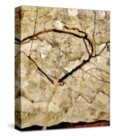 EGON SCHIELE AUSTRIAN NOUVEAU KNEELING GIRL RESTING ON BOTH ELBO GALLERY WRAP